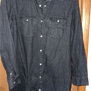 H&M Dark Blue Denim Mini Dress
